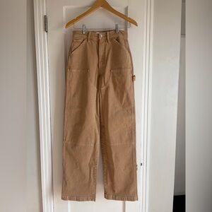 MOTHER Tan Straight Leg Jeans